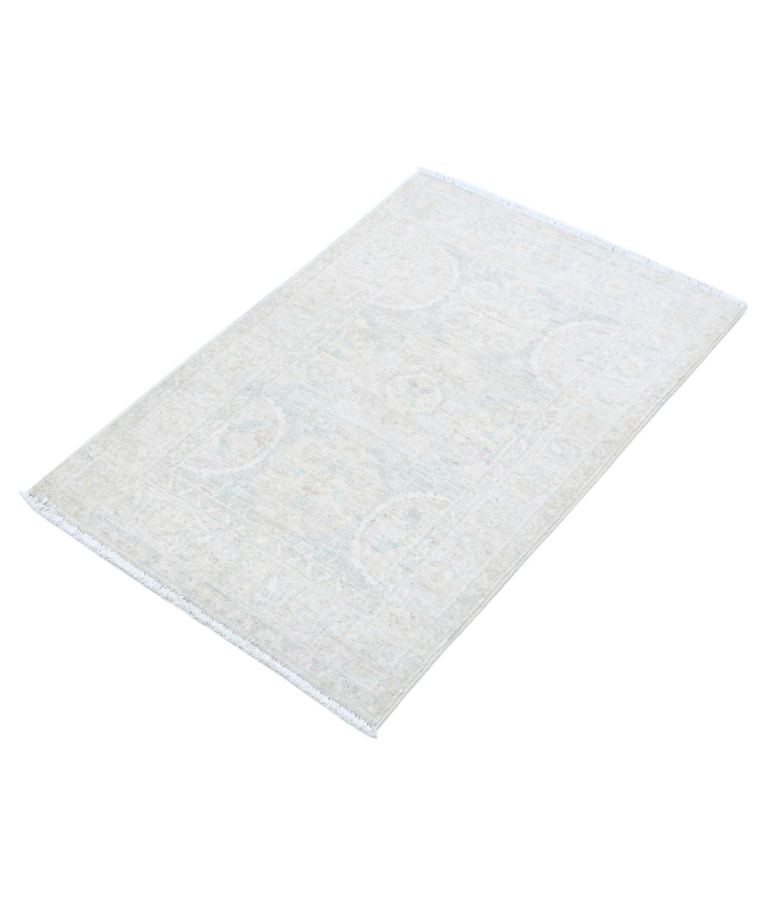 Hand Knotted Serenity Wool Rug - 2'0'' x 3'1'' 2'0'' x 3'1'' (60 X 93) / Grey / Ivory