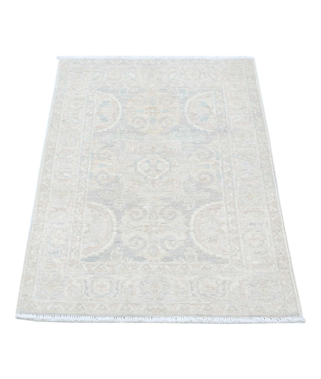 Hand Knotted Serenity Wool Rug - 2'0'' x 3'1'' 2'0'' x 3'1'' (60 X 93) / Grey / Ivory