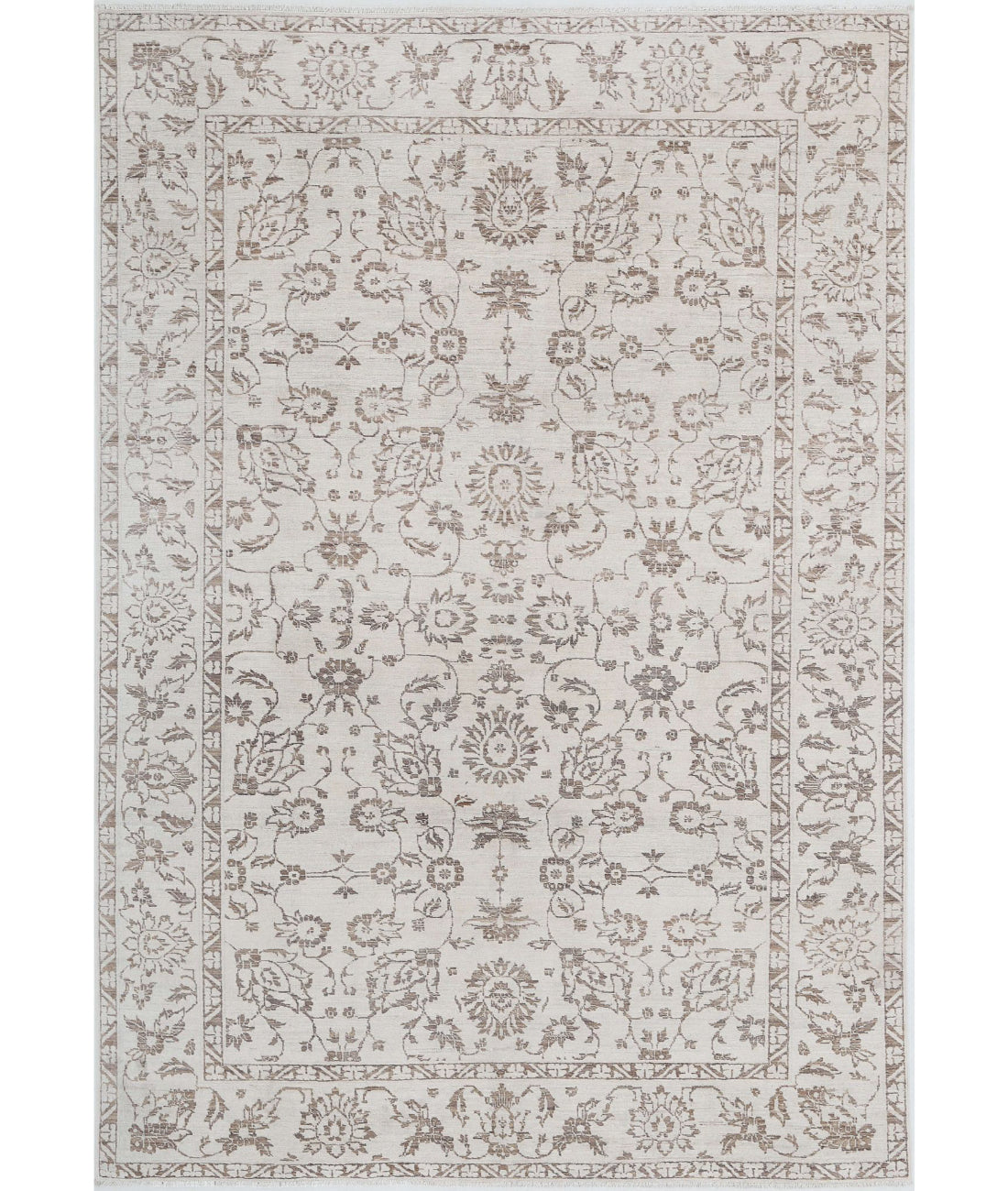 Hand Knotted Serenity Wool Rug - 5'9'' x 8'4'' 5'9'' x 8'4'' (173 X 250) / Grey / Grey