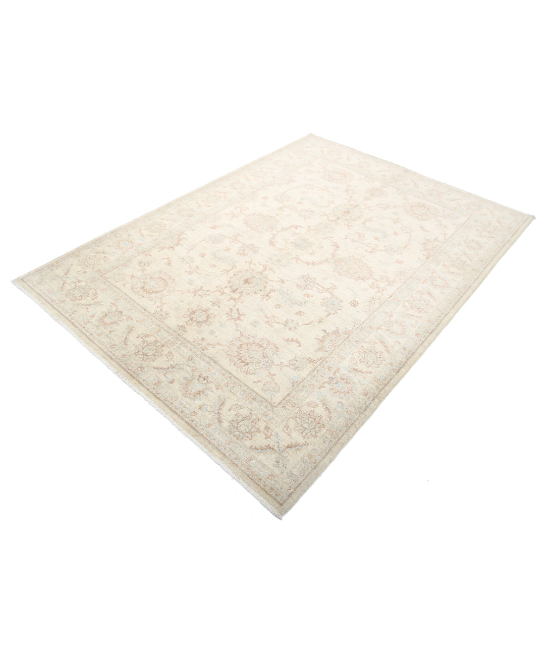Hand Knotted Serenity Wool Rug - 5'5'' x 7'6'' 5'5'' x 7'6'' (163 X 225) / Ivory / Ivory