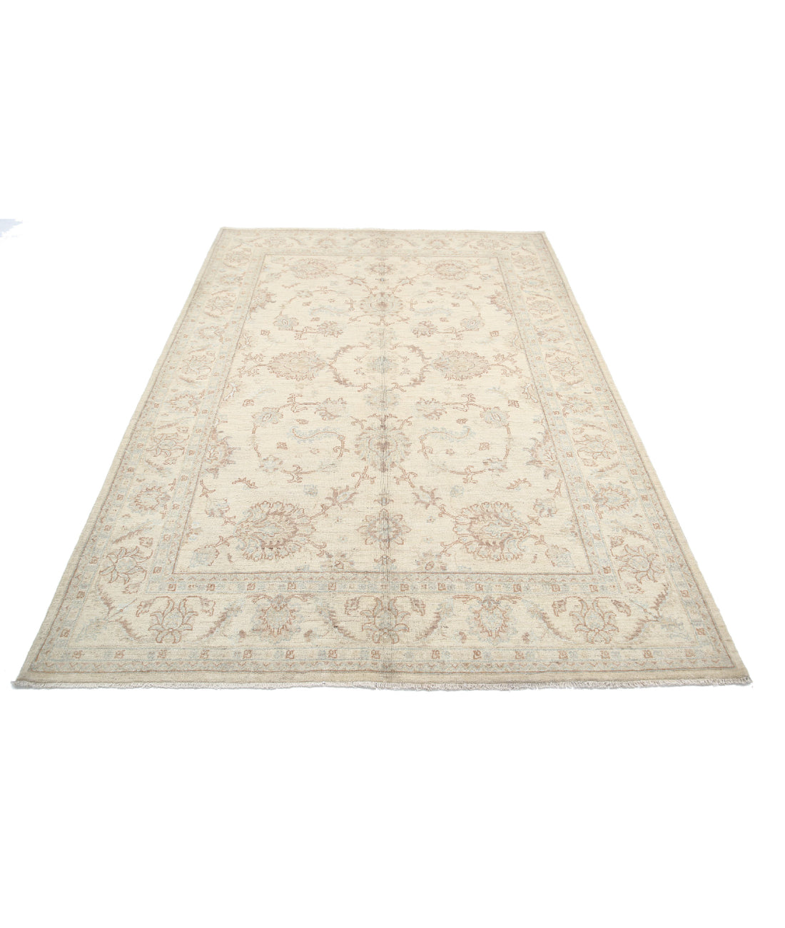 Hand Knotted Serenity Wool Rug - 5'5'' x 7'6'' 5'5'' x 7'6'' (163 X 225) / Ivory / Ivory