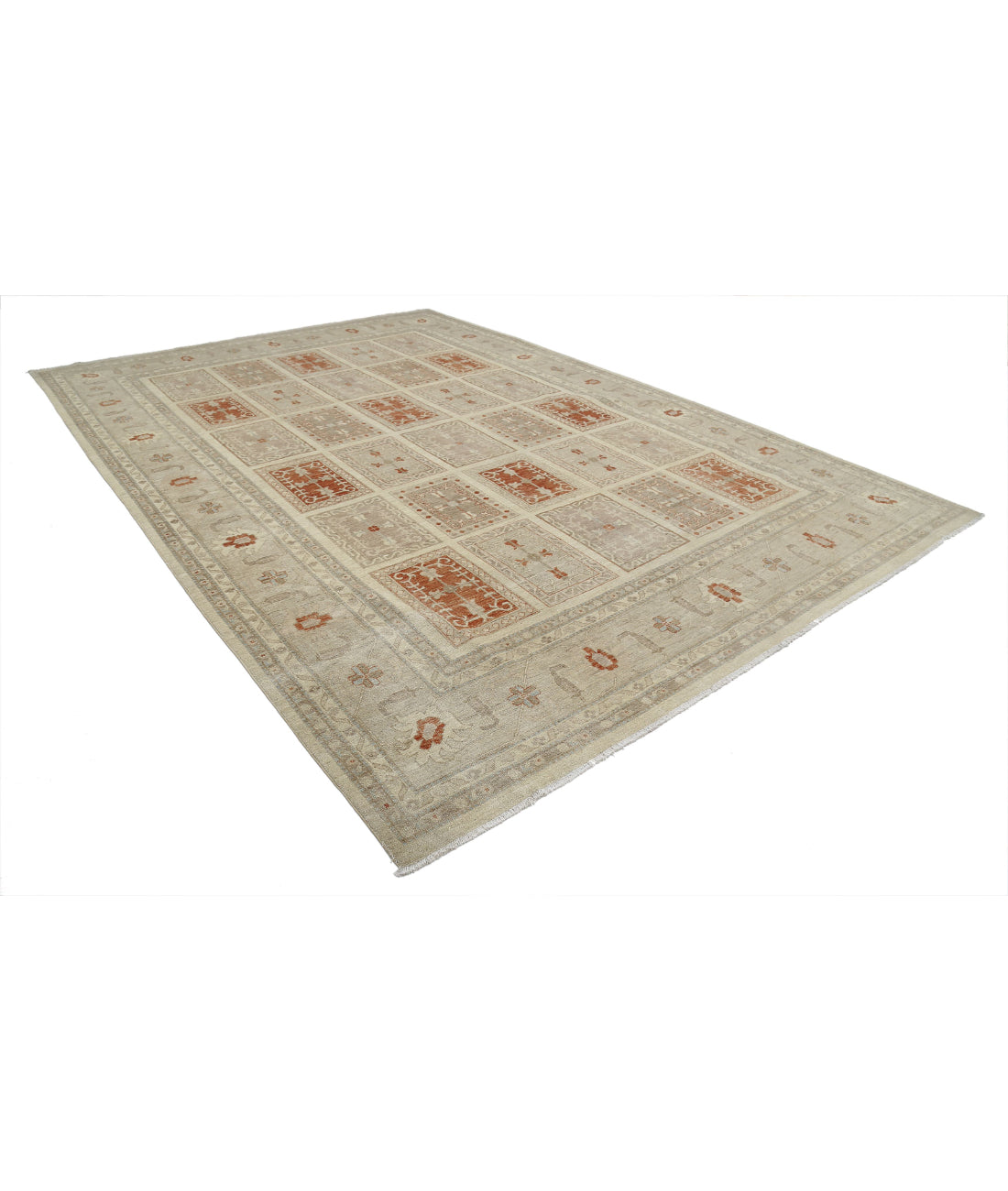 Hand Knotted Serenity Wool Rug - 9'7'' x 13'6'' 9'7'' x 13'6'' (288 X 405) / Brown / Brown