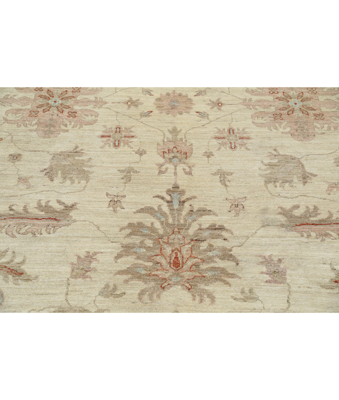 Hand Knotted Serenity Wool Rug - 9'11'' x 11'6'' 9'11'' x 11'6'' (298 X 345) / Ivory / Red