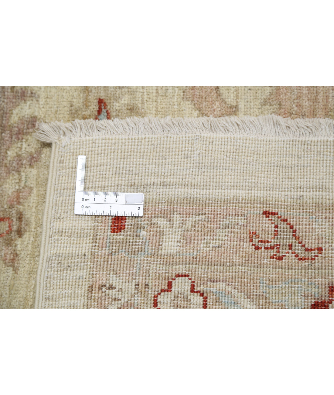 Hand Knotted Serenity Wool Rug - 9'11'' x 11'6'' 9'11'' x 11'6'' (298 X 345) / Ivory / Red