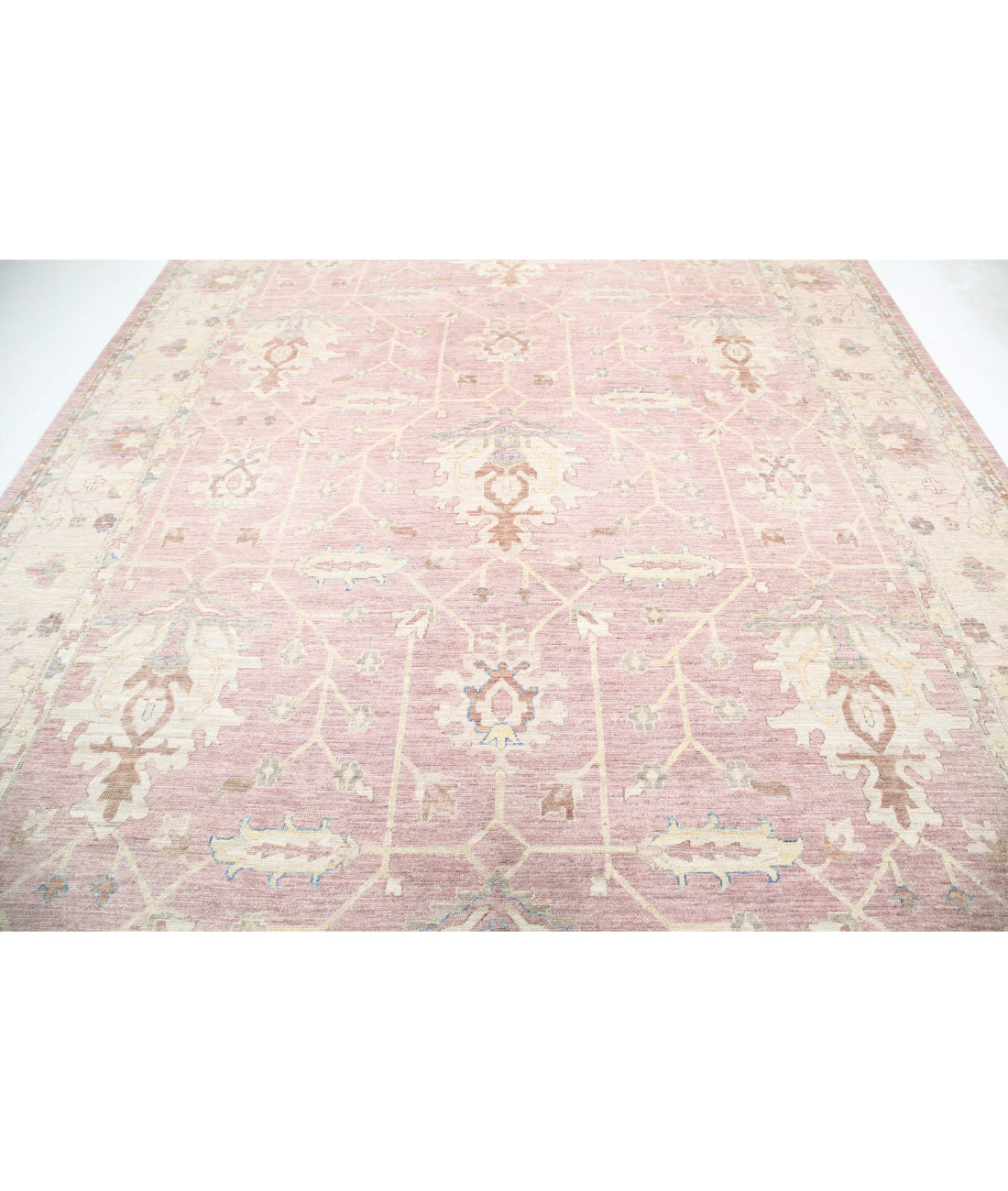 Hand Knotted Serenity Wool Rug - 9'10'' x 13'4'' 9'10'' x 13'4'' (295 X 400) / Brown / Ivory