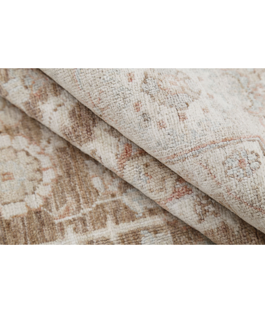 Hand Knotted Serenity Wool Rug - 6'2'' x 8'9'' 6'2'' x 8'9'' (185 X 263) / Brown / Ivory