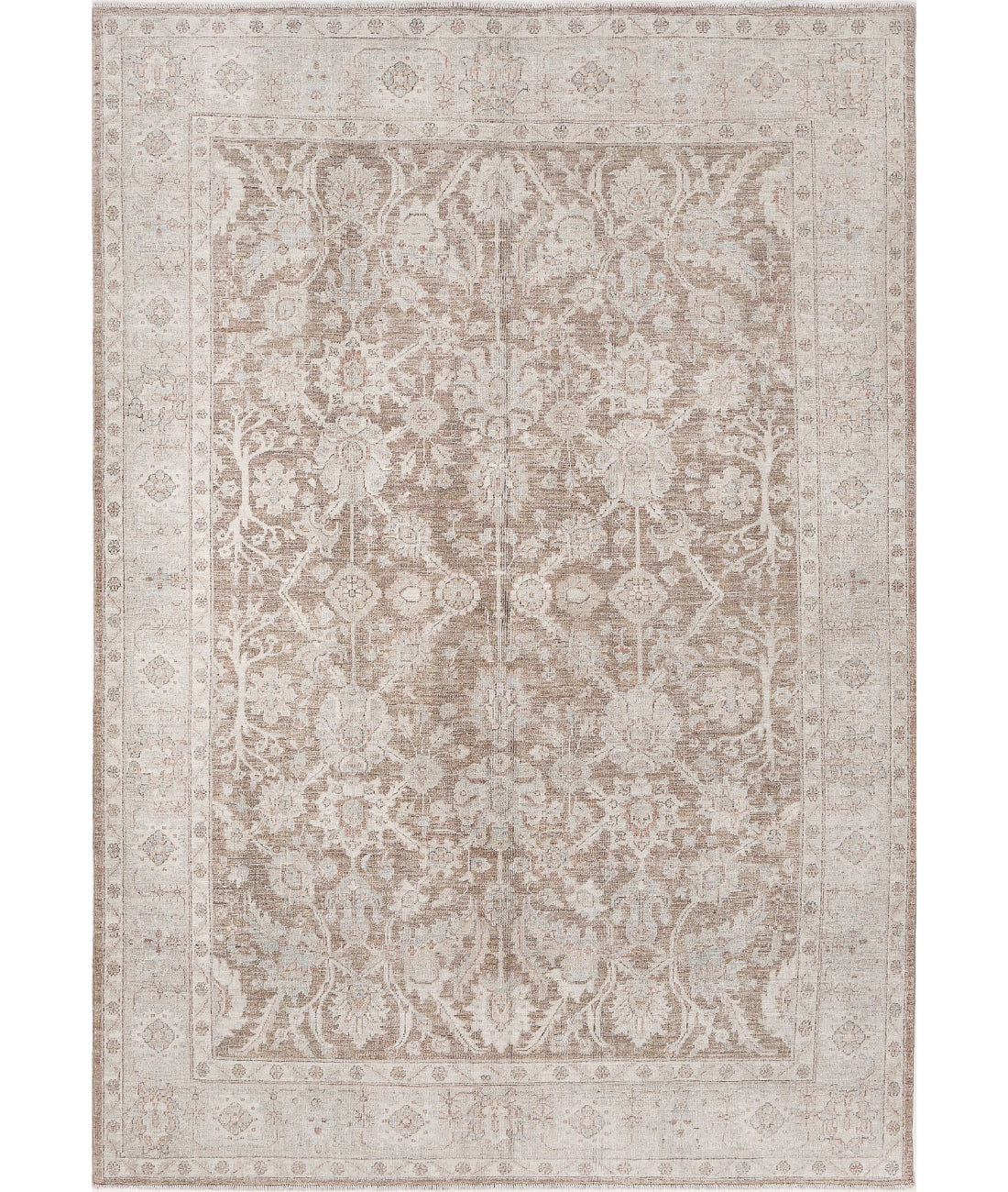Hand Knotted Serenity Wool Rug - 6&#39;2&#39;&#39; x 8&#39;9&#39;&#39; 6&#39;2&#39;&#39; x 8&#39;9&#39;&#39; (185 X 263) / Brown / Ivory