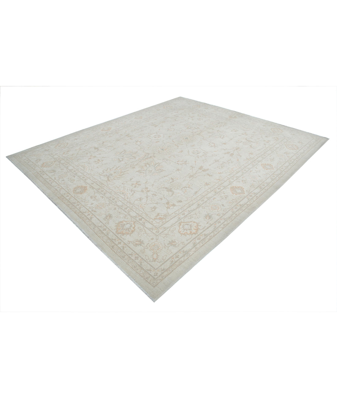 Hand Knotted Serenity Wool Rug - 8'1'' x 9'8'' 8'1'' x 9'8'' (243 X 290) / Ivory / Taupe