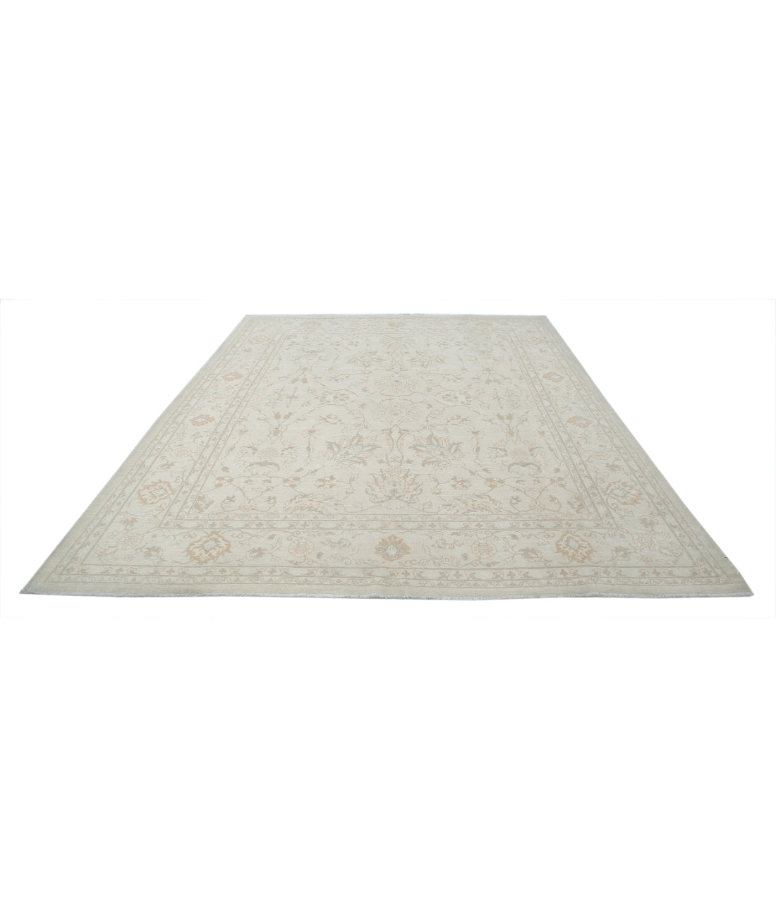 Hand Knotted Serenity Wool Rug - 8'1'' x 9'8'' 8'1'' x 9'8'' (243 X 290) / Ivory / Taupe