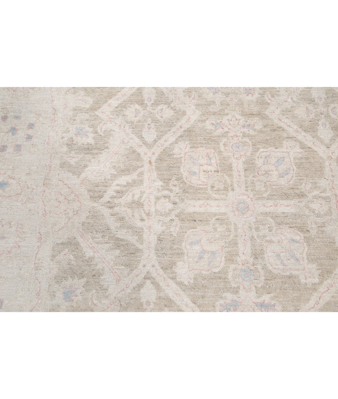 Hand Knotted Serenity Wool Rug - 6'5'' x 25'10'' 6'5'' x 25'10'' (193 X 775) / Ivory / Brown