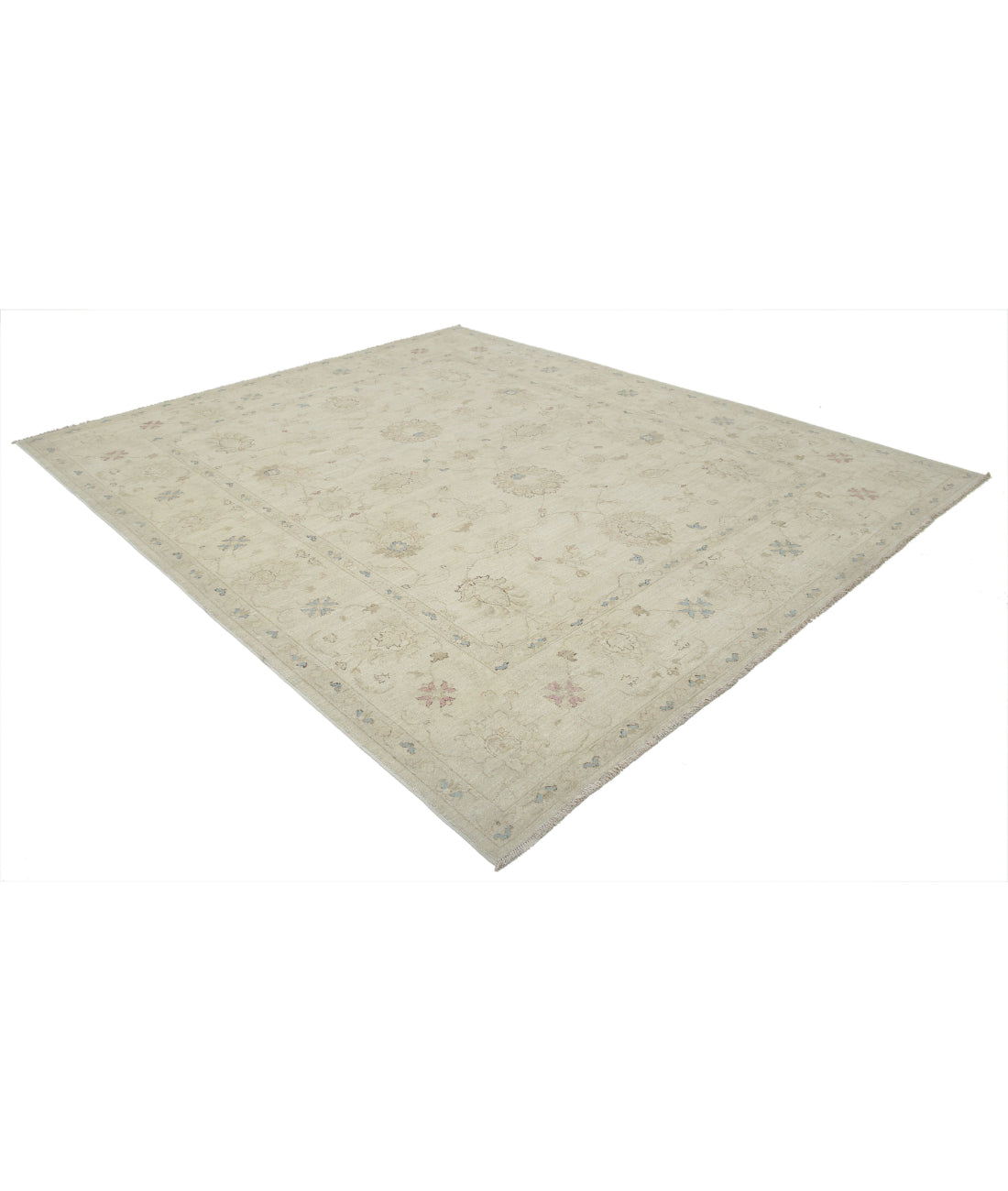 Hand Knotted Serenity Wool Rug - 8'1'' x 9'8'' 8'1'' x 9'8'' (243 X 290) / Ivory / Taupe