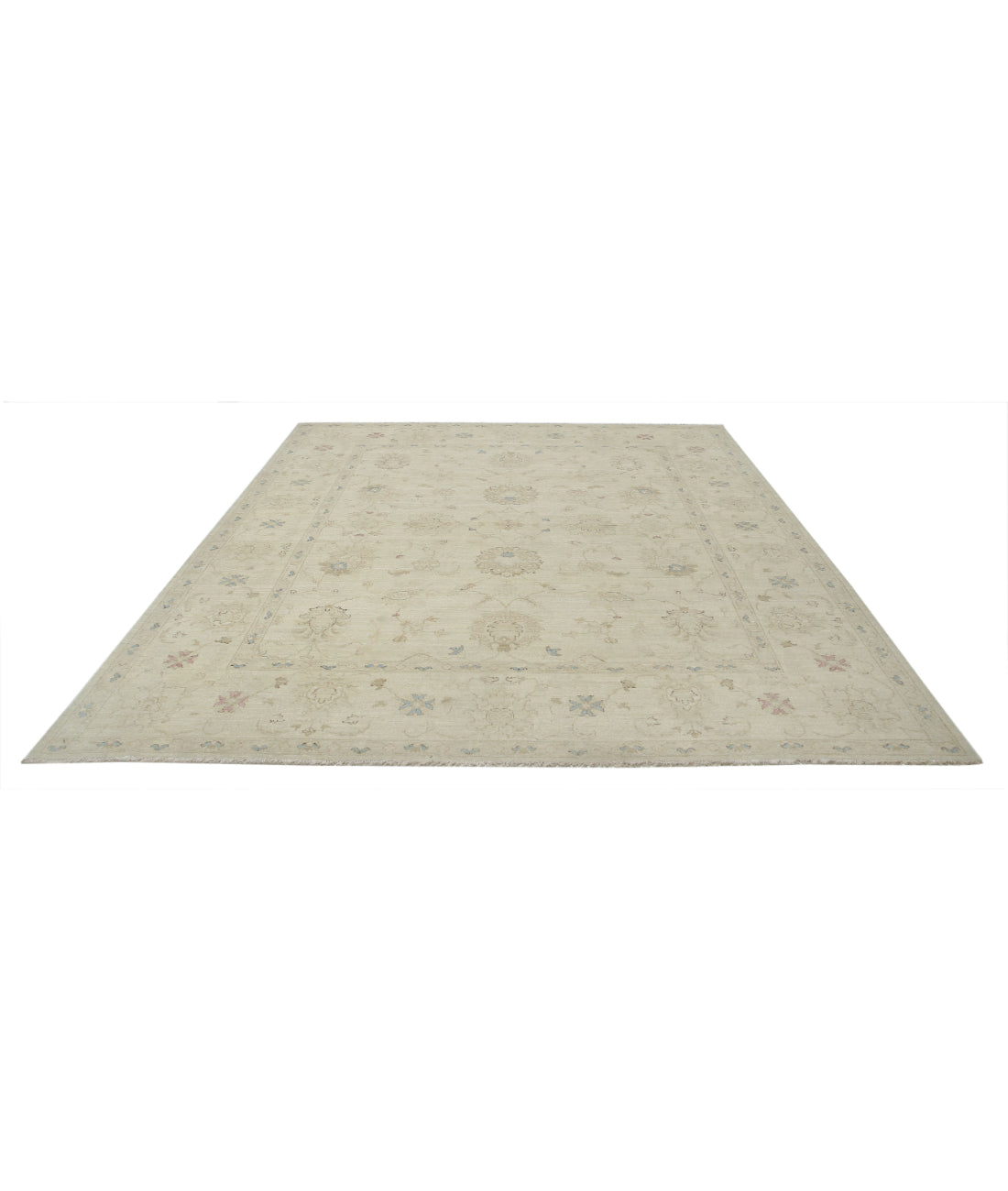 Hand Knotted Serenity Wool Rug - 8'1'' x 9'8'' 8'1'' x 9'8'' (243 X 290) / Ivory / Taupe