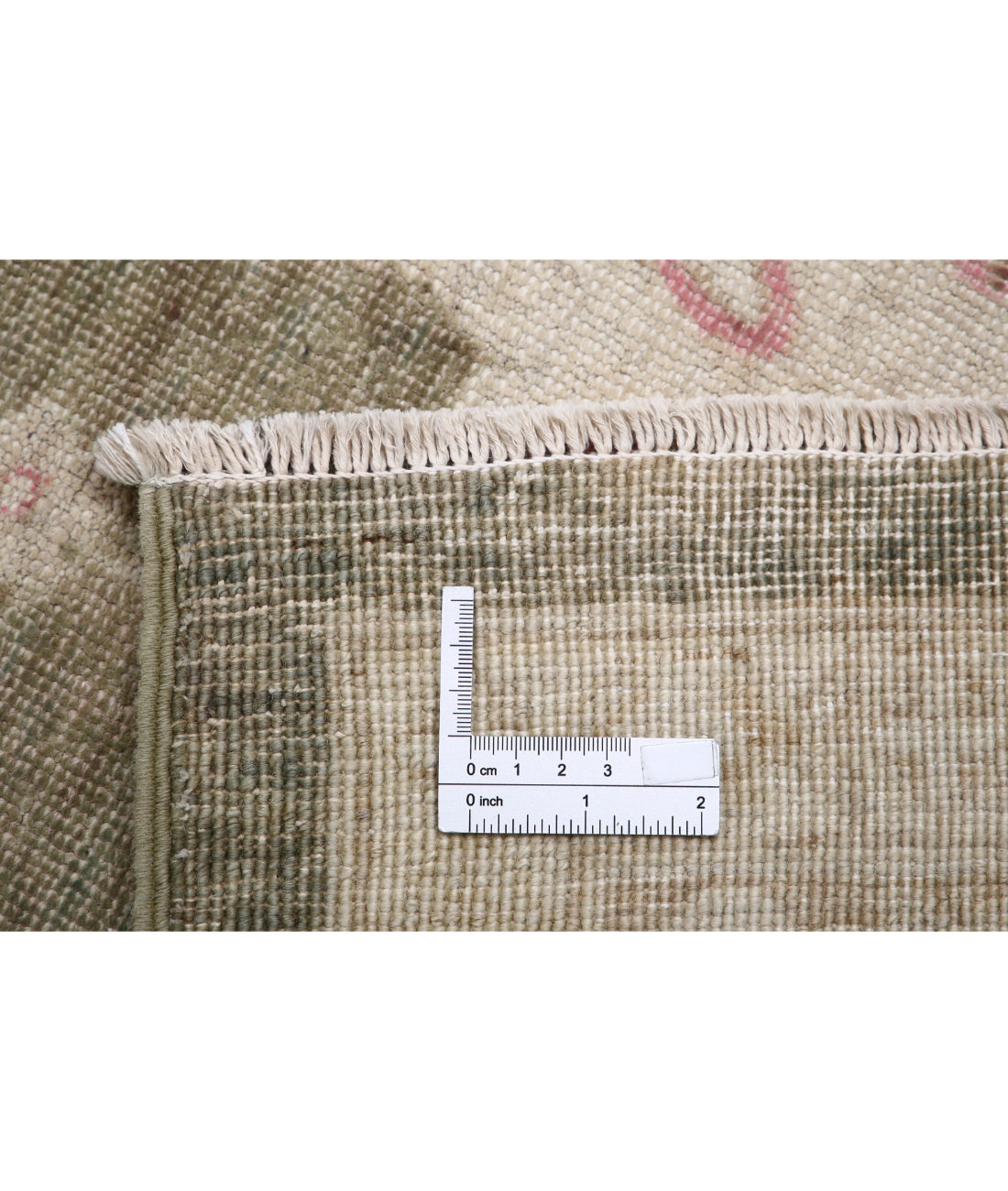 Hand Knotted Serenity Wool Rug - 11'11'' x 14'5'' 11'11'' x 14'5'' (358 X 433) / Green / Ivory