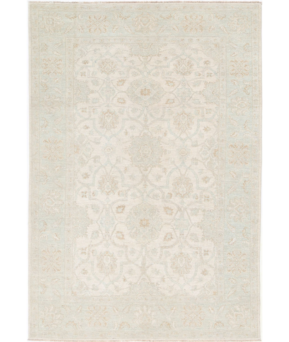 Hand Knotted Serenity Wool Rug - 6&#39;0&#39;&#39; x 8&#39;7&#39;&#39; 6&#39;0&#39;&#39; x 8&#39;7&#39;&#39; (180 X 258) / Ivory / Green