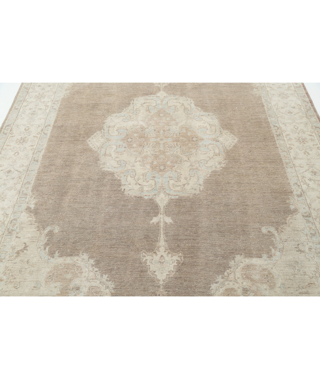 Hand Knotted Serenity Wool Rug - 6'7'' x 10'4'' 6'7'' x 10'4'' (198 X 310) / Brown / Ivory
