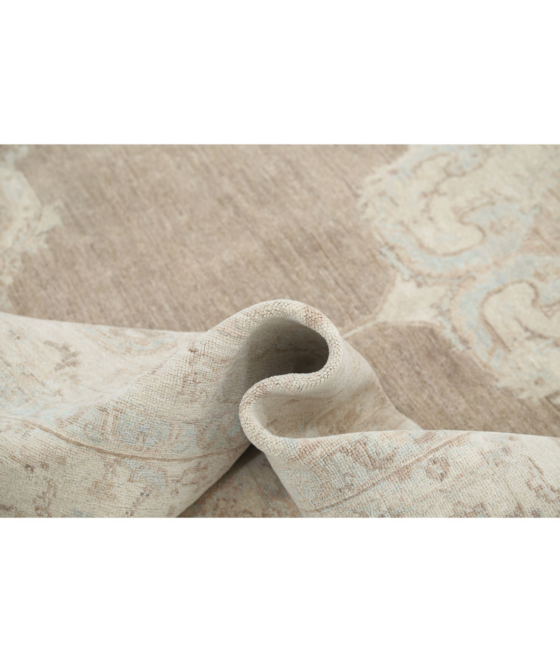 Hand Knotted Serenity Wool Rug - 6'7'' x 10'4'' 6'7'' x 10'4'' (198 X 310) / Brown / Ivory