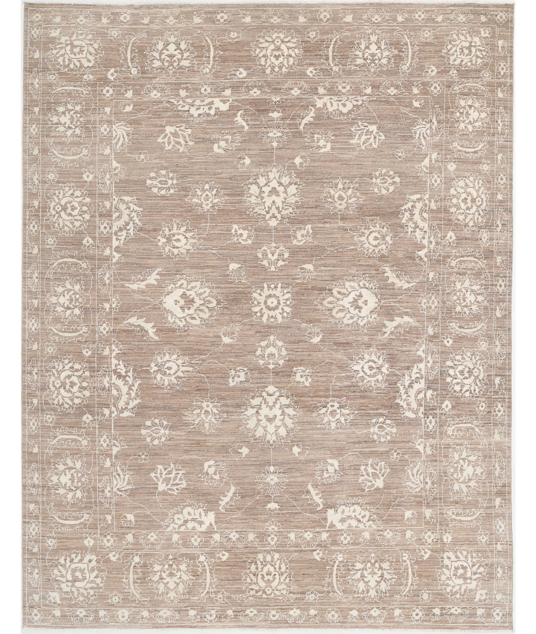 Hand Knotted Serenity Wool Rug - 7'8'' x 10'2'' 7'8'' x 10'2'' (230 X 305) / Taupe / Ivory
