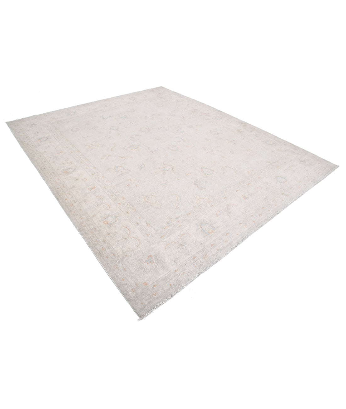 Hand Knotted Serenity Wool Rug - 8'1'' x 9'7'' 8'1'' x 9'7'' (243 X 288) / Grey / Ivory