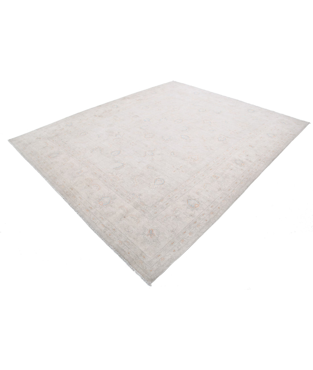 Hand Knotted Serenity Wool Rug - 8'1'' x 9'7'' 8'1'' x 9'7'' (243 X 288) / Grey / Ivory
