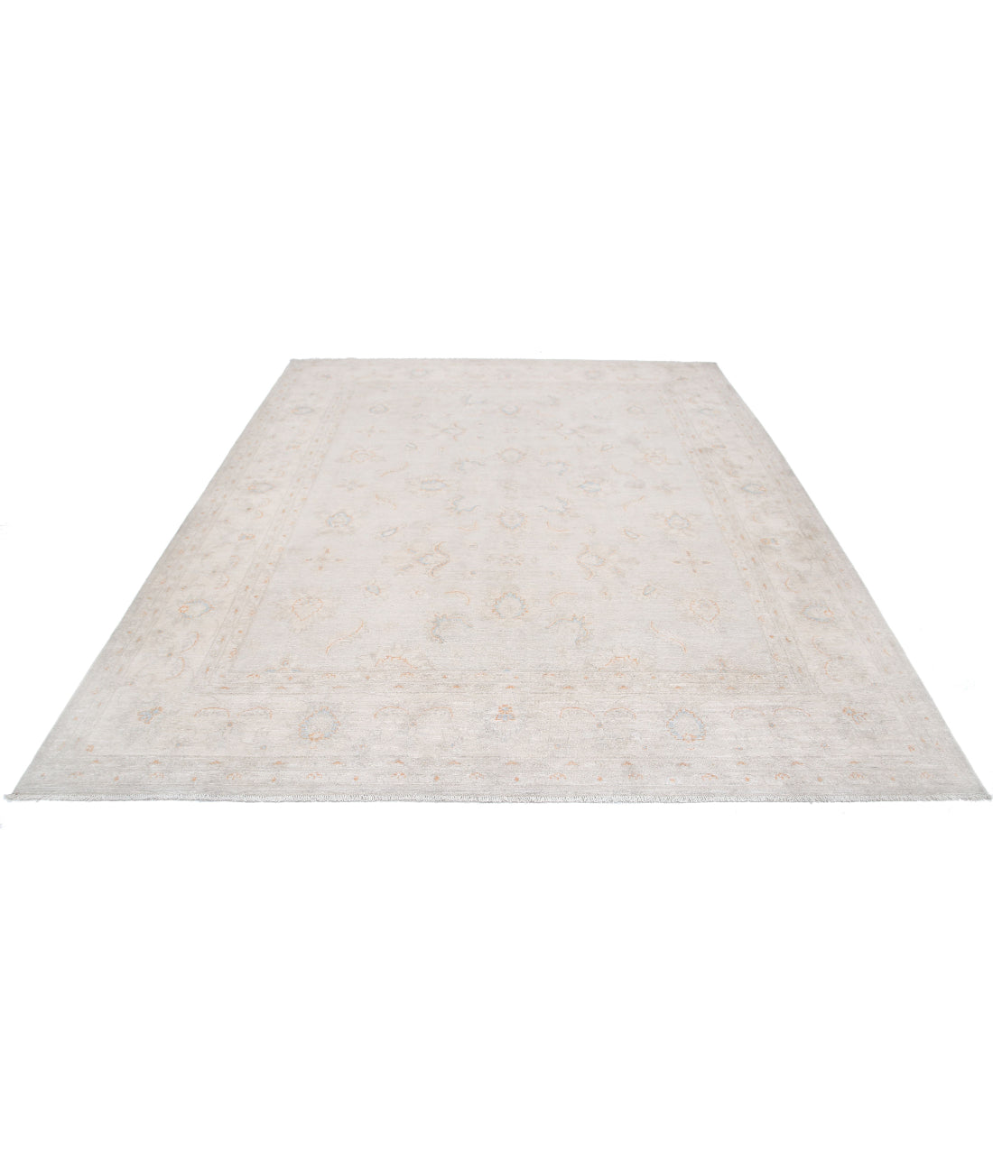 Hand Knotted Serenity Wool Rug - 8'1'' x 9'7'' 8'1'' x 9'7'' (243 X 288) / Grey / Ivory