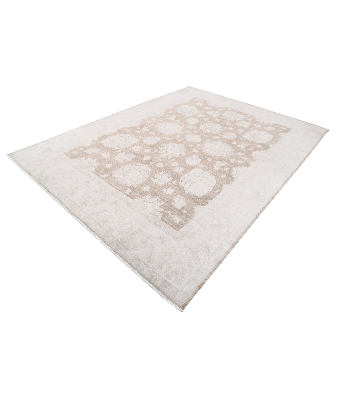 Hand Knotted Serenity Wool Rug - 7'11'' x 10'6'' 7'11'' x 10'6'' (238 X 315) / Taupe / Ivory