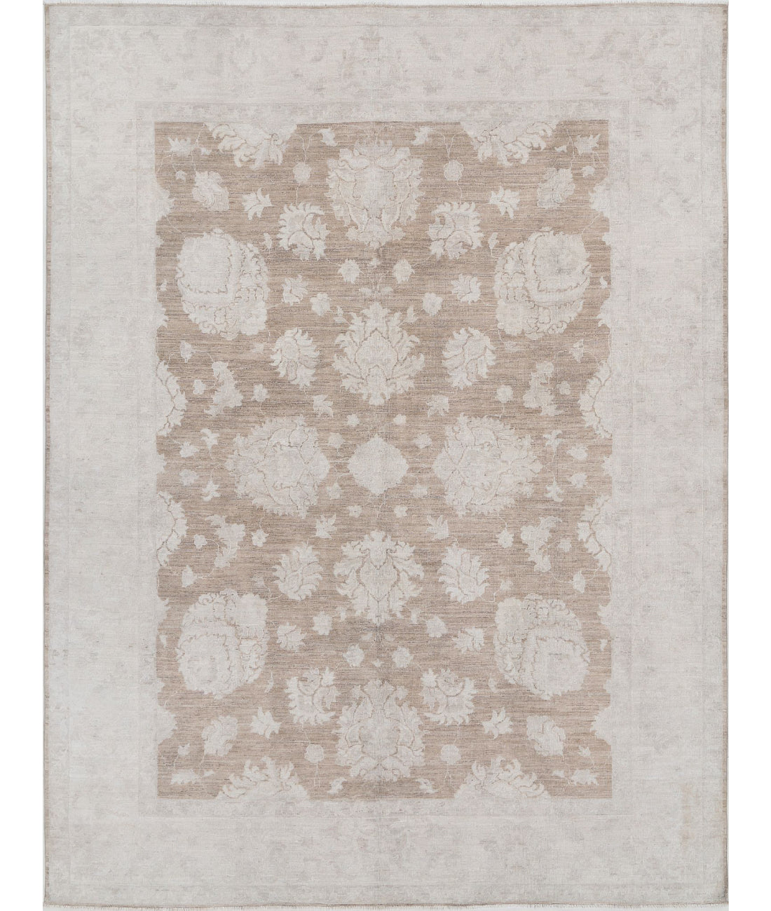 Hand Knotted Serenity Wool Rug - 7'11'' x 10'6'' 7'11'' x 10'6'' (238 X 315) / Taupe / Ivory