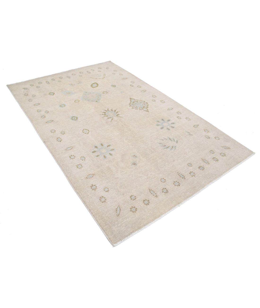 Hand Knotted Serenity Wool Rug - 4'9'' x 7'5'' 4'9'' x 7'5'' (143 X 223) / Taupe / Ivory