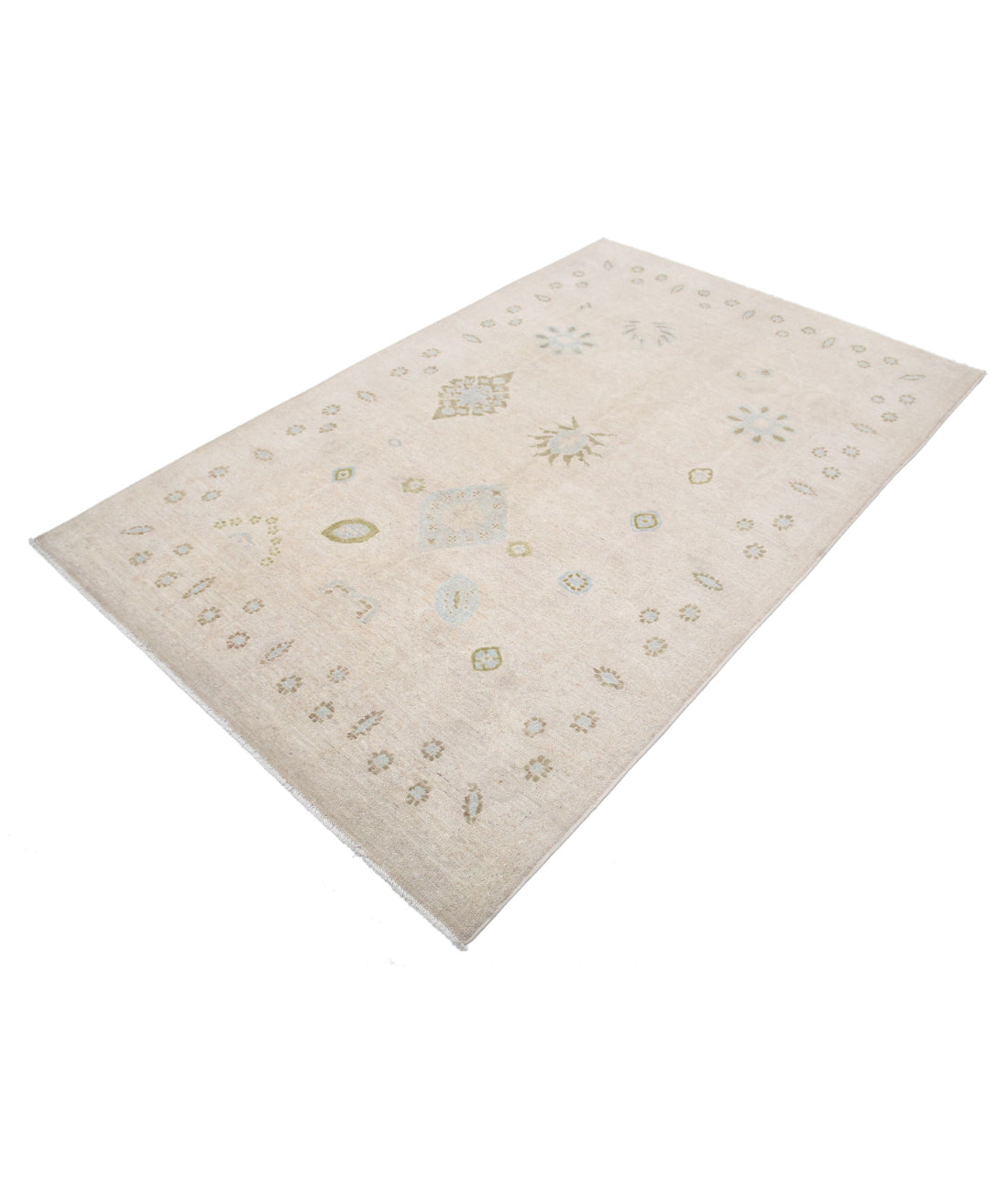 Hand Knotted Serenity Wool Rug - 4'9'' x 7'5'' 4'9'' x 7'5'' (143 X 223) / Taupe / Ivory
