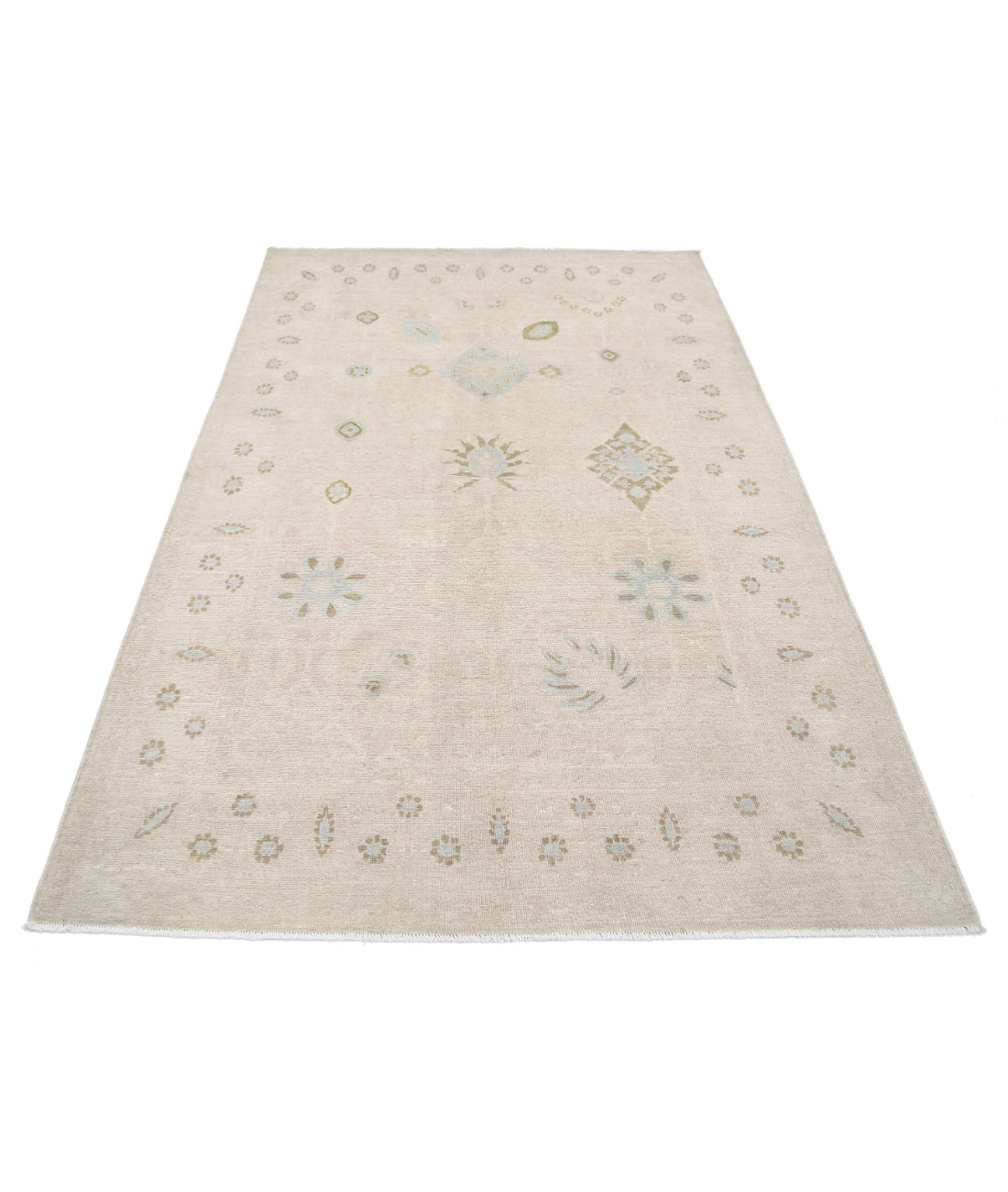 Hand Knotted Serenity Wool Rug - 4'9'' x 7'5'' 4'9'' x 7'5'' (143 X 223) / Taupe / Ivory