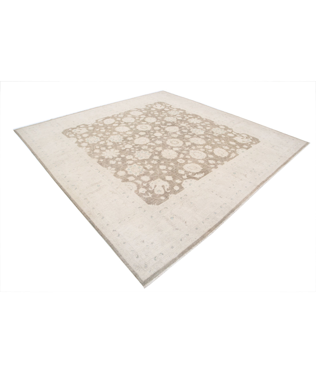 Hand Knotted Serenity Wool Rug - 9'7'' x 9'7'' 9'7'' x 9'7'' (288 X 288) / Taupe / Ivory