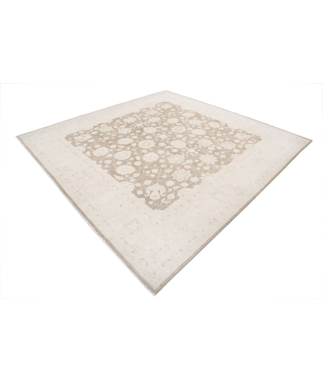 Hand Knotted Serenity Wool Rug - 9'7'' x 9'7'' 9'7'' x 9'7'' (288 X 288) / Taupe / Ivory