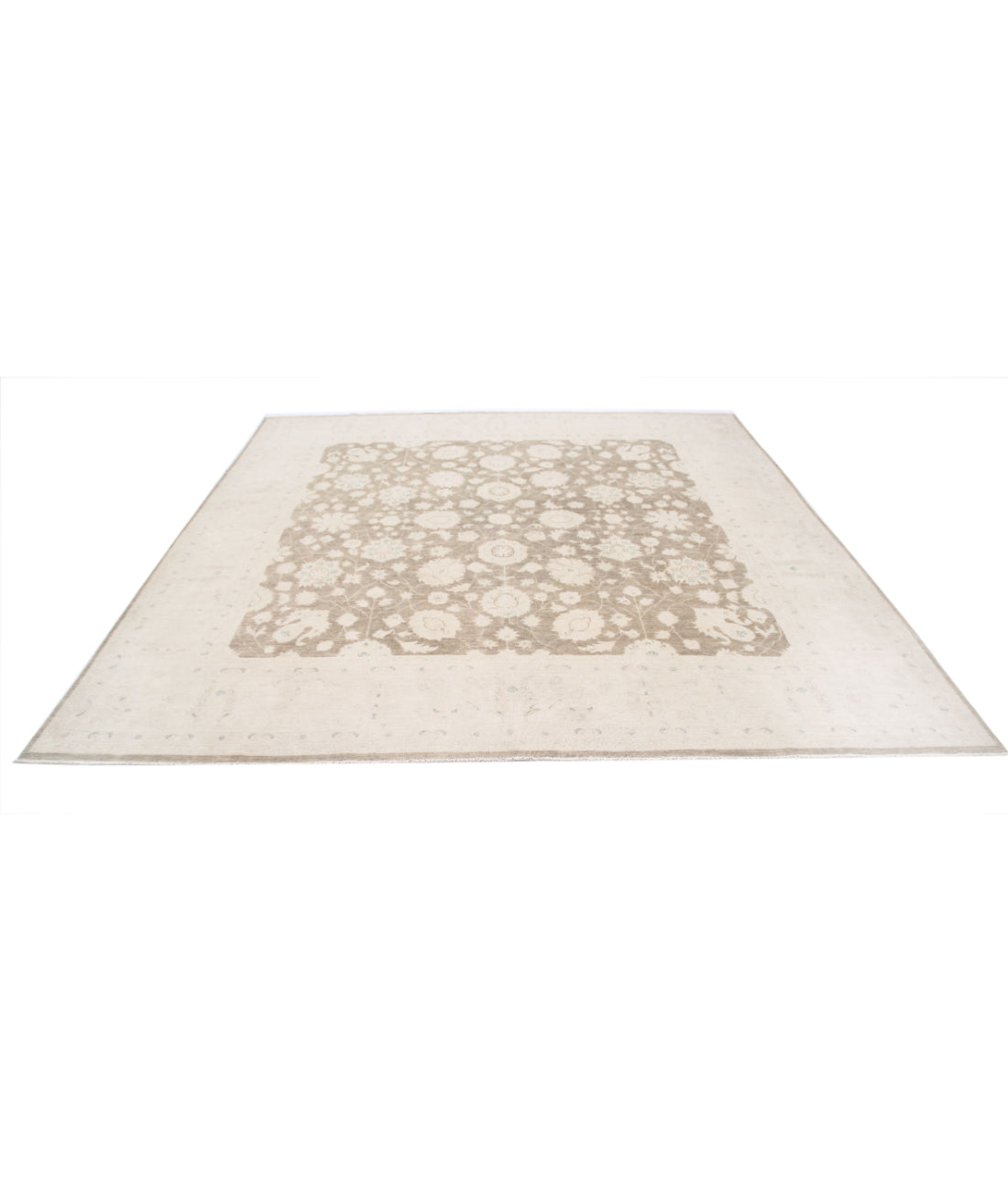 Hand Knotted Serenity Wool Rug - 9'7'' x 9'7'' 9'7'' x 9'7'' (288 X 288) / Taupe / Ivory