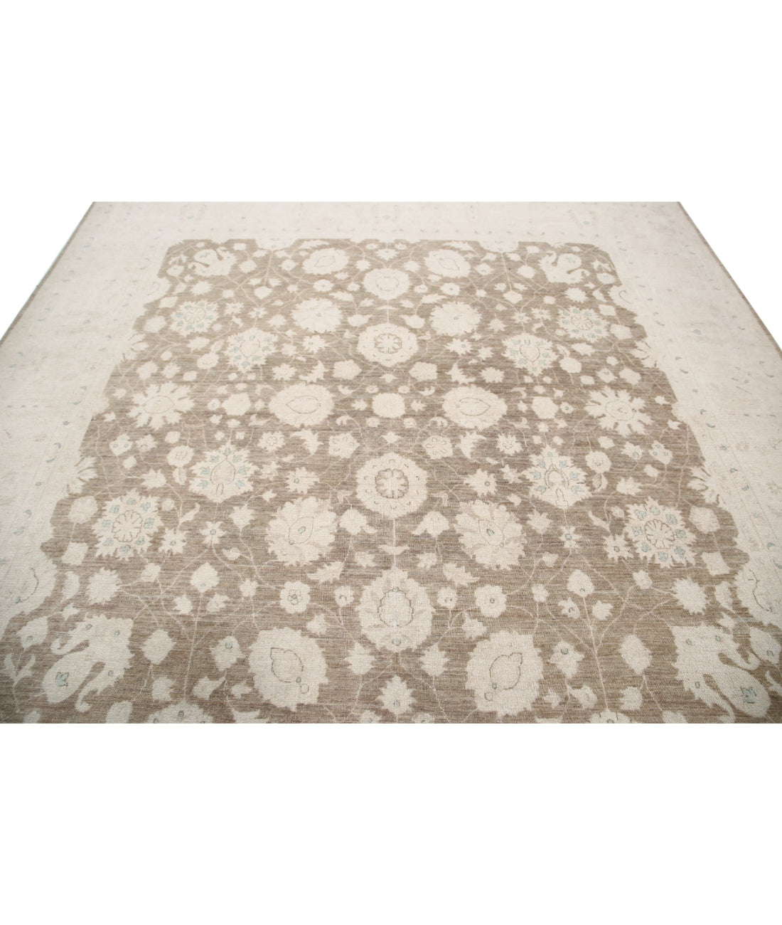 Hand Knotted Serenity Wool Rug - 9'7'' x 9'7'' 9'7'' x 9'7'' (288 X 288) / Taupe / Ivory