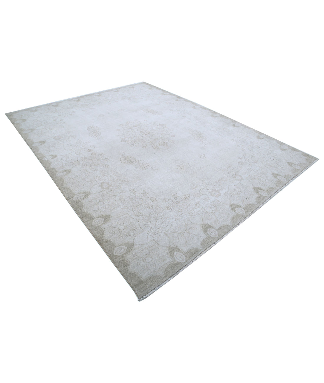 Hand Knotted Serenity Wool Rug - 7'10'' x 10'1'' 7'10'' x 10'1'' (235 X 303) / Ivory / Taupe