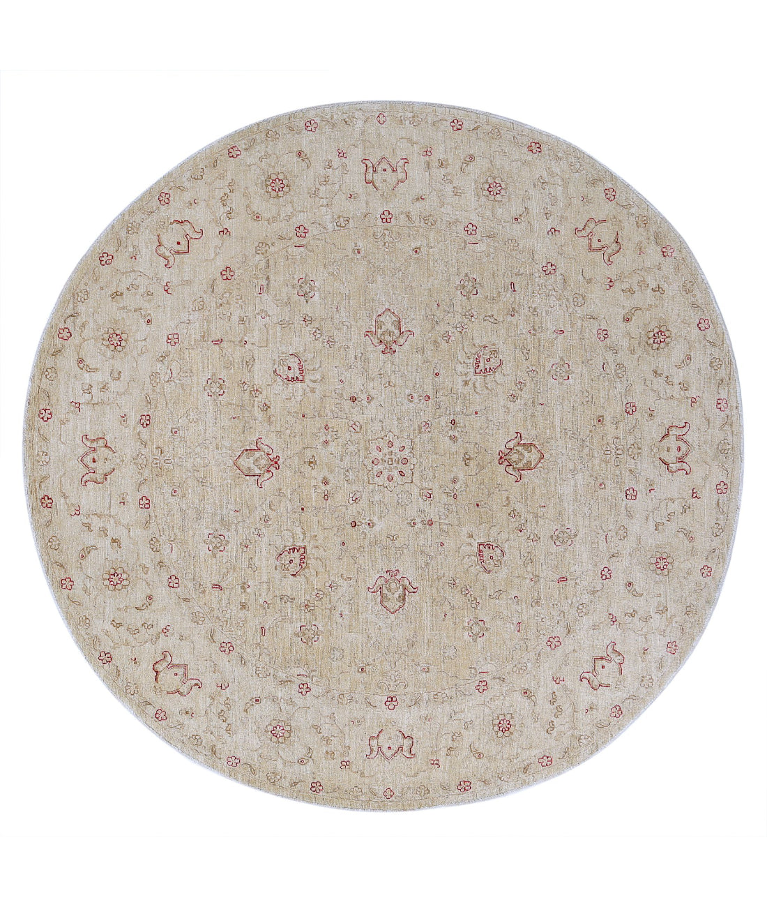 Hand Knotted Serenity Wool Rug - 7'10'' x 8'0'' 7'10'' x 8'0'' (235 X 240) / Ivory / Taupe