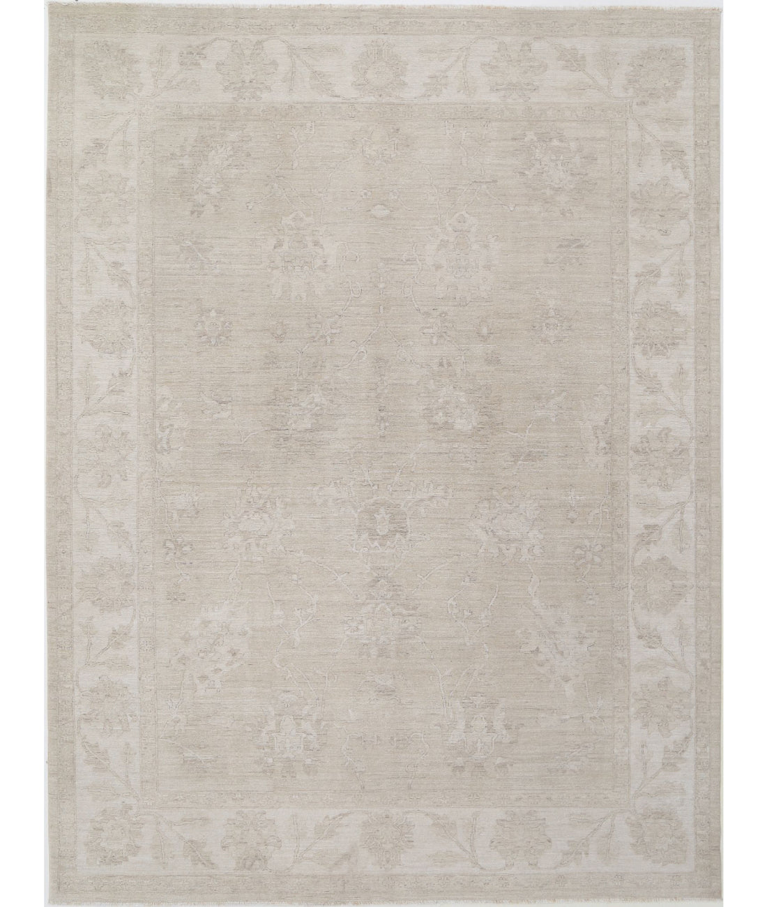 Hand Knotted Serenity Wool Rug - 9'0'' x 12'0'' 9'0'' x 12'0'' (270 X 360) / Taupe / Ivory