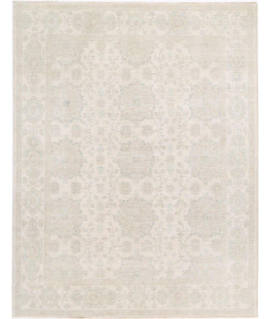 Hand Knotted Serenity Wool Rug - 7'10'' x 10'1'' 7'10'' x 10'1'' (235 X 303) / Ivory / Ivory