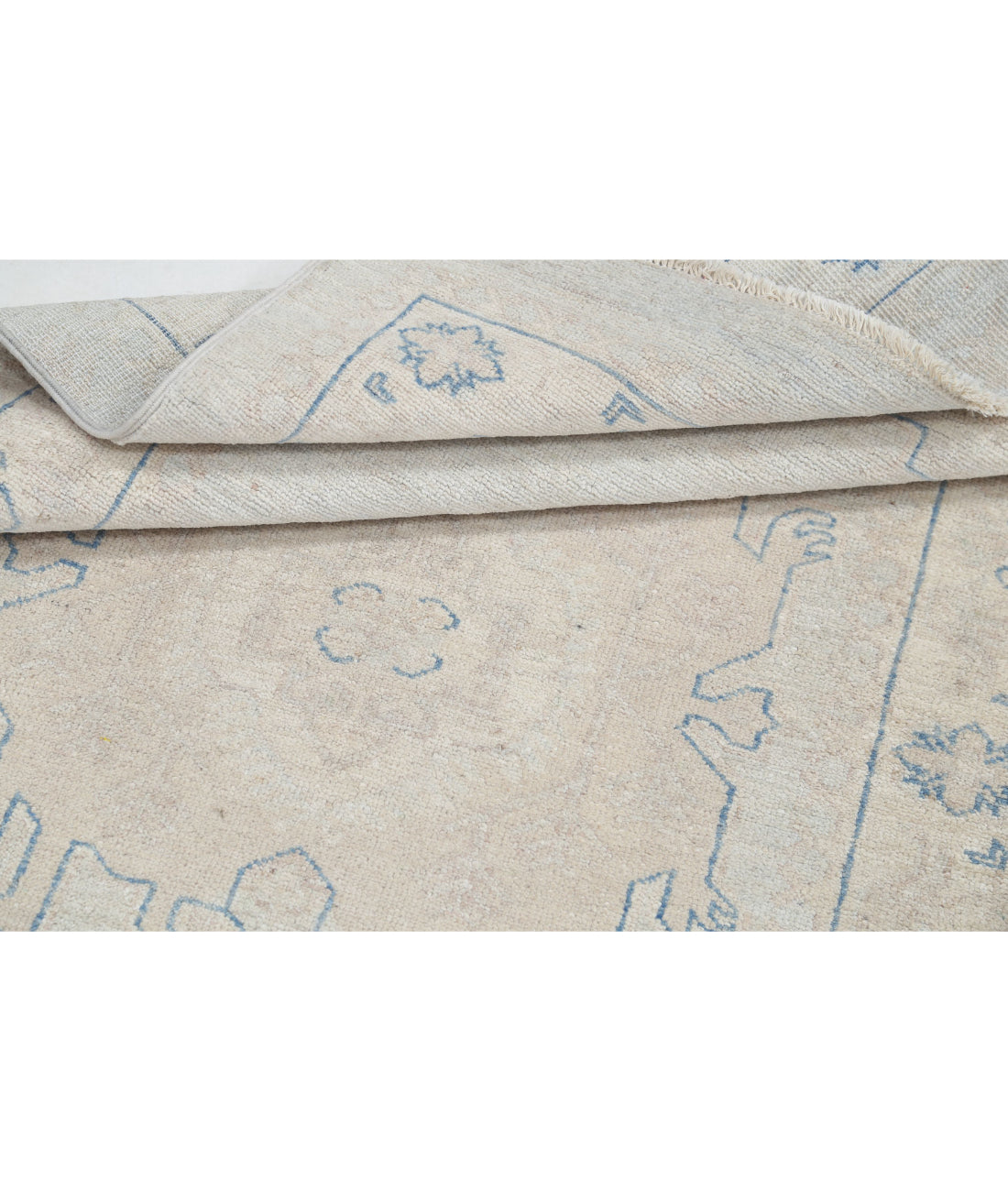 Hand Knotted Serenity Wool Rug - 2'11'' x 4'9'' 2'11'' x 4'9'' (88 X 143) / Blue / Ivory