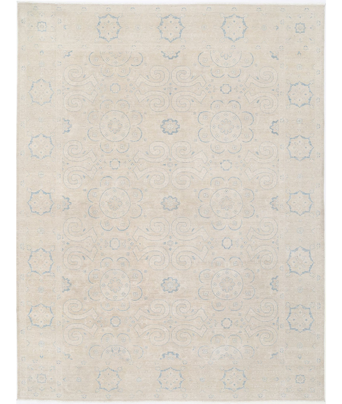 Hand Knotted Serenity Wool Rug - 8'10'' x 11'7'' 8'10'' x 11'7'' (265 X 348) / Ivory / Taupe