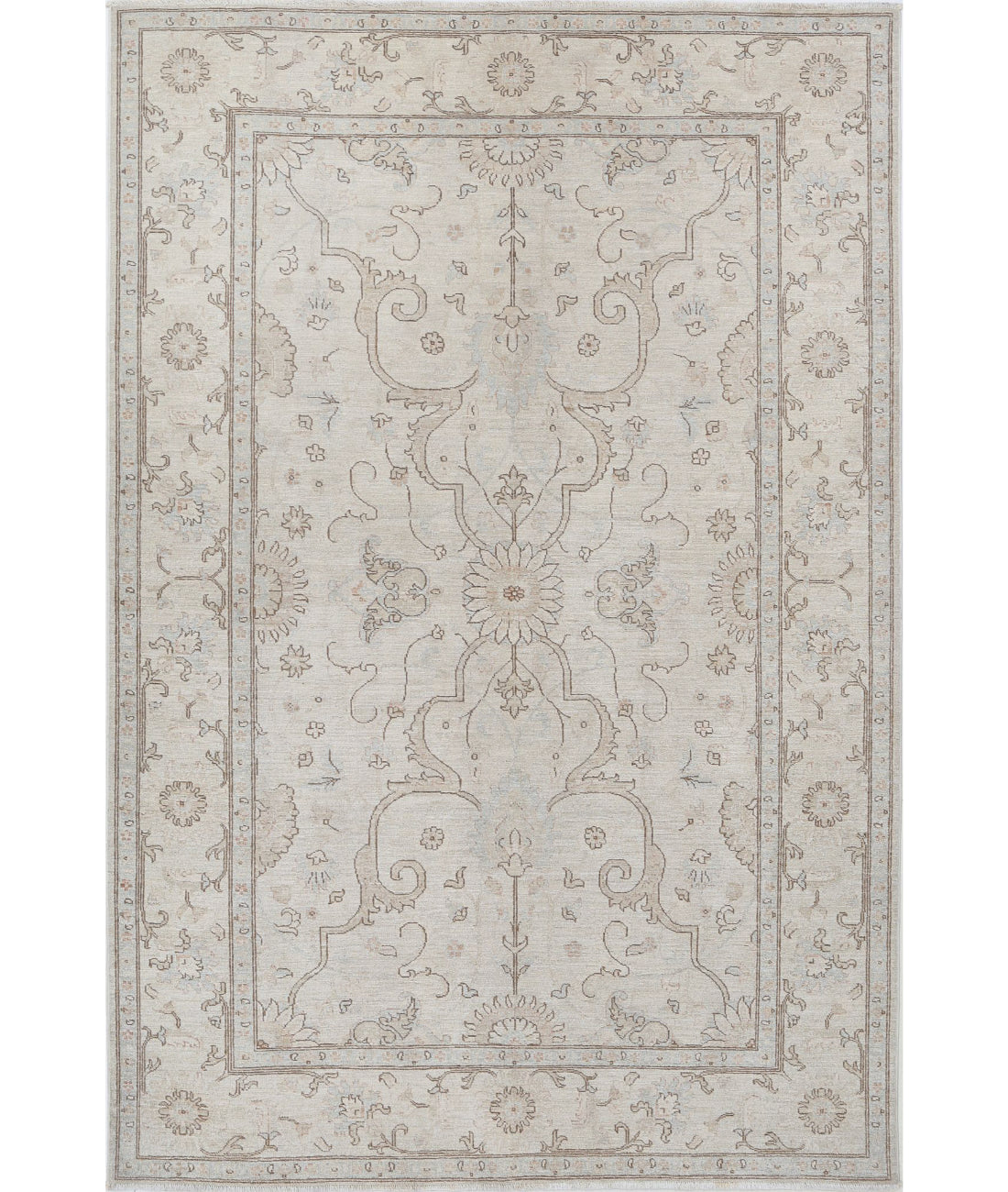 Hand Knotted Serenity Wool Rug - 6&#39;0&#39;&#39; x 8&#39;11&#39;&#39; 6&#39;0&#39;&#39; x 8&#39;11&#39;&#39; (180 X 268) / Ivory / Silver