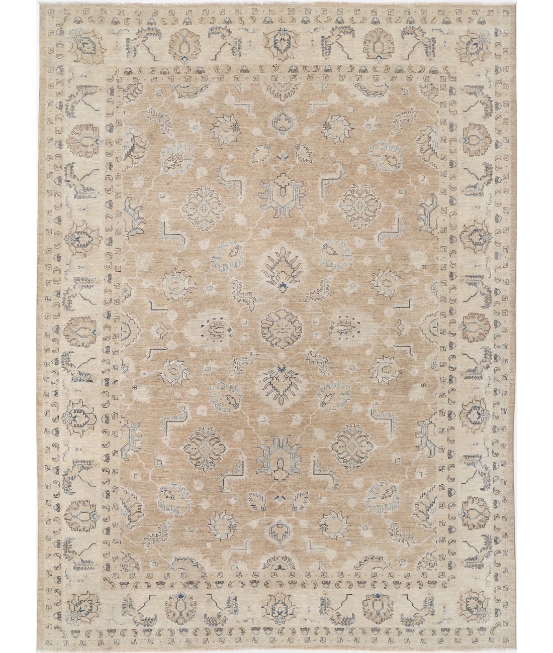 Hand Knotted Serenity Wool Rug - 10'0'' x 13'8'' 10'0'' x 13'8'' (300 X 410) / Taupe / Ivory
