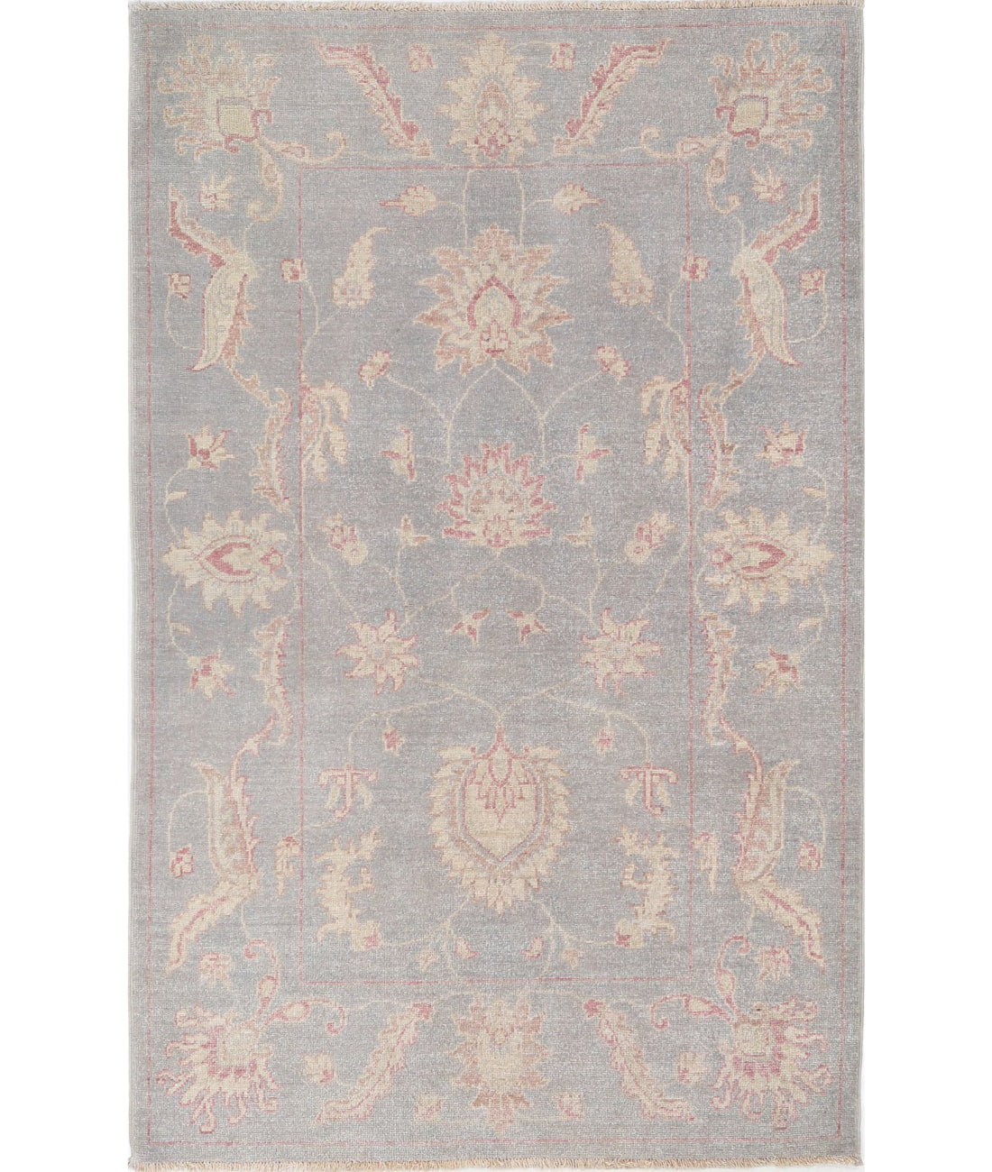 Hand Knotted Serenity Wool Rug - 3&#39;2&#39;&#39; x 5&#39;1&#39;&#39; 3&#39;2&#39;&#39; x 5&#39;1&#39;&#39; (95 X 153) / Grey / Grey