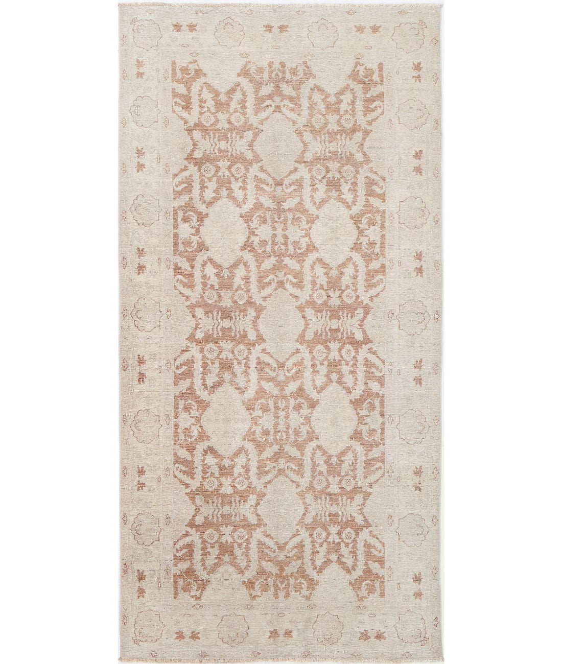 Hand Knotted Serenity Wool Rug - 4'8'' x 9'8'' 4'8'' x 9'8'' (140 X 290) / Tan / Ivory