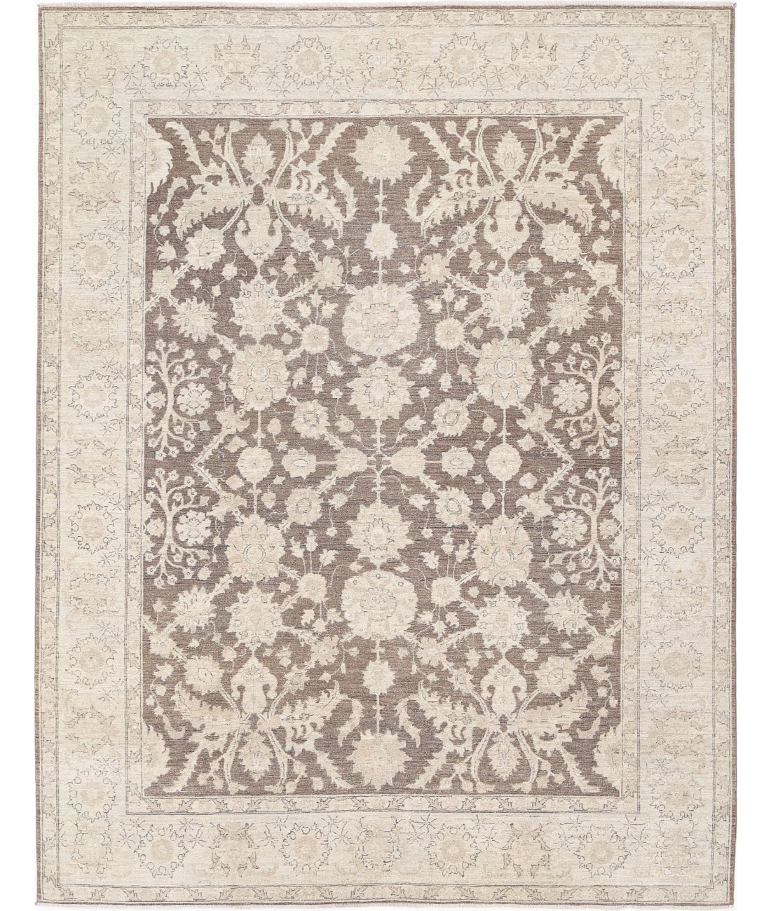 Hand Knotted Serenity Wool Rug - 7&#39;11&#39;&#39; x 10&#39;1&#39;&#39; 7&#39;11&#39;&#39; x 10&#39;1&#39;&#39; (238 X 303) / Brown / Ivory