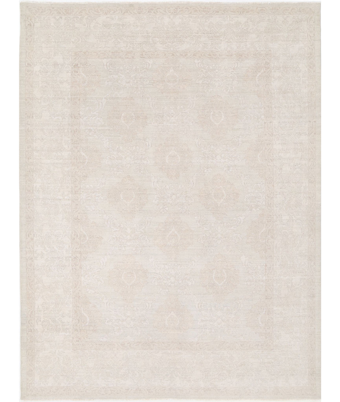 Hand Knotted Serenity Wool Rug - 9&#39;1&#39;&#39; x 12&#39;0&#39;&#39; 9&#39;1&#39;&#39; x 12&#39;0&#39;&#39; (273 X 360) / Grey / Ivory