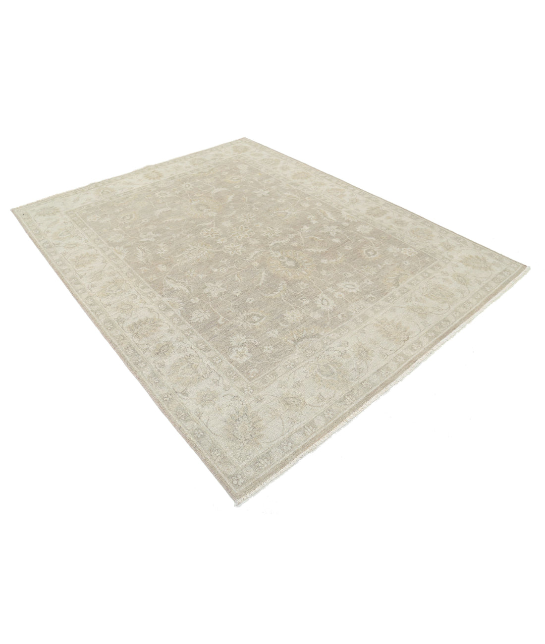 Hand Knotted Serenity Wool Rug - 6'4'' x 8'0'' 6'4'' x 8'0'' (190 X 240) / Taupe / Ivory