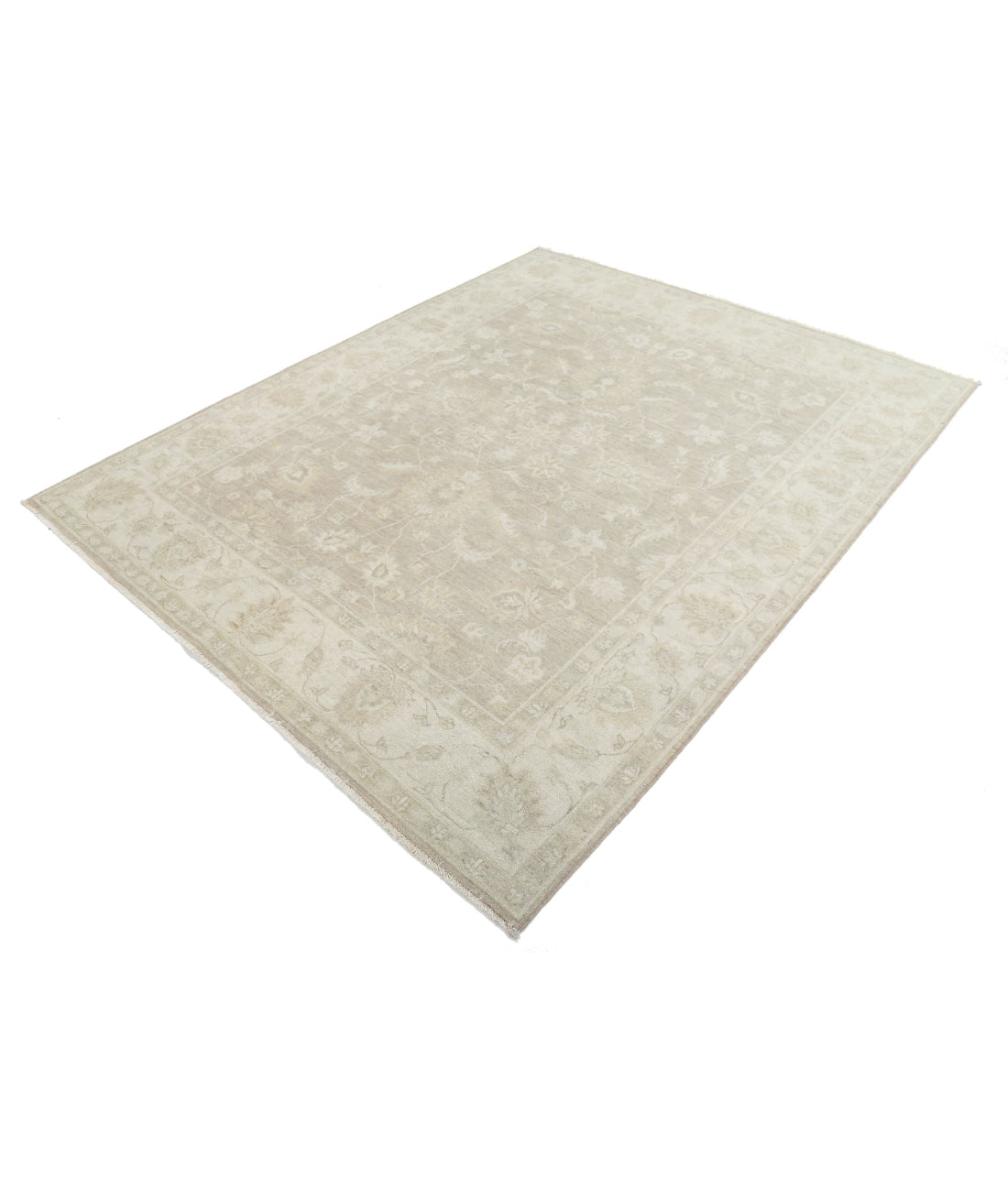 Hand Knotted Serenity Wool Rug - 6'4'' x 8'0'' 6'4'' x 8'0'' (190 X 240) / Taupe / Ivory