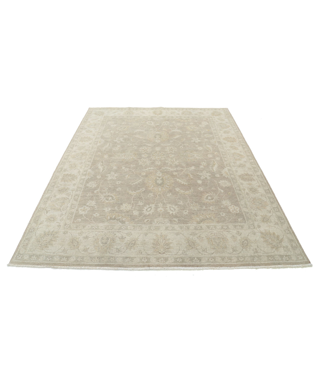 Hand Knotted Serenity Wool Rug - 6'4'' x 8'0'' 6'4'' x 8'0'' (190 X 240) / Taupe / Ivory