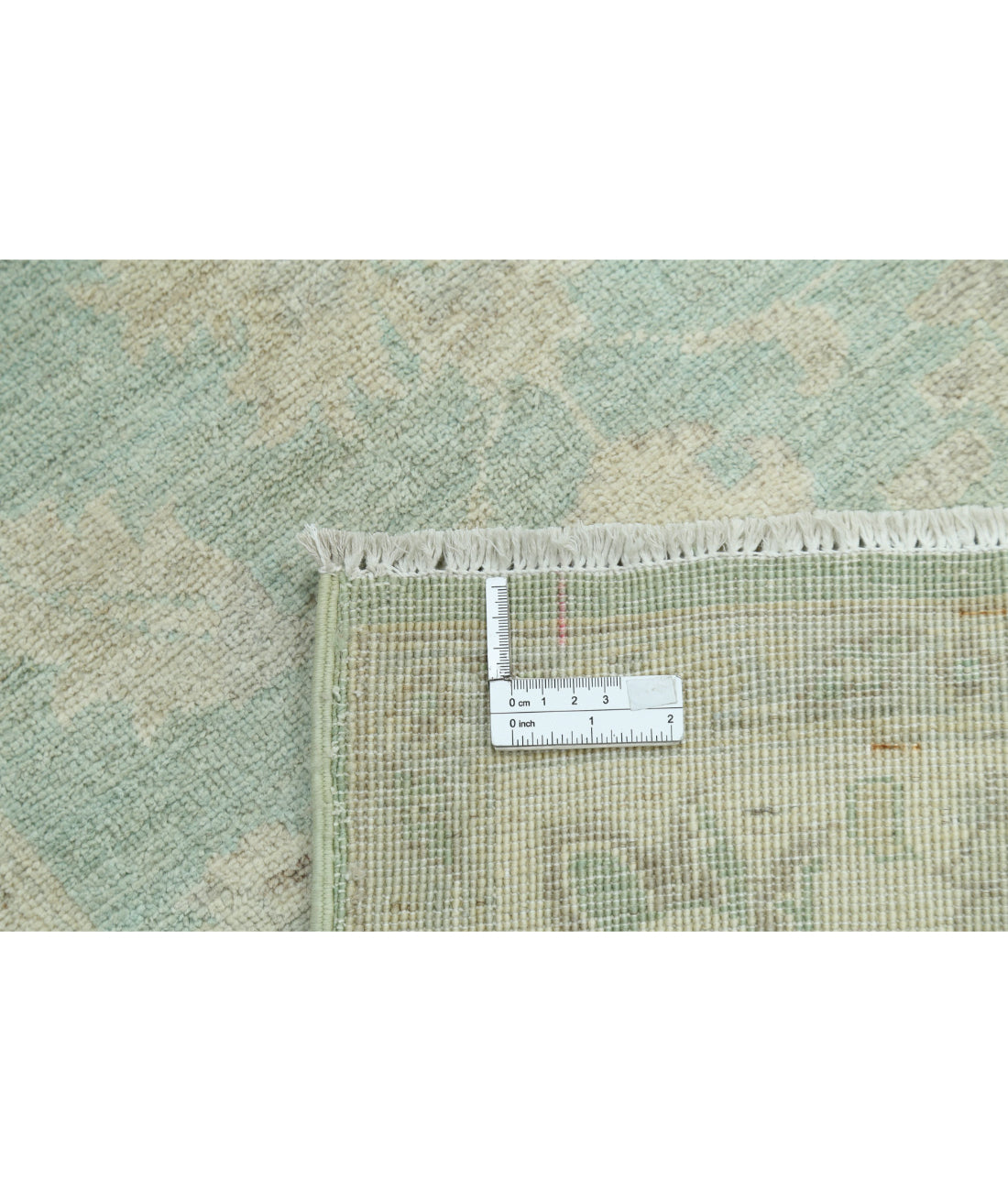 Hand Knotted Serenity Wool Rug - 2'7'' x 8'0'' 2'7'' x 8'0'' (78 X 240) / Green / Ivory