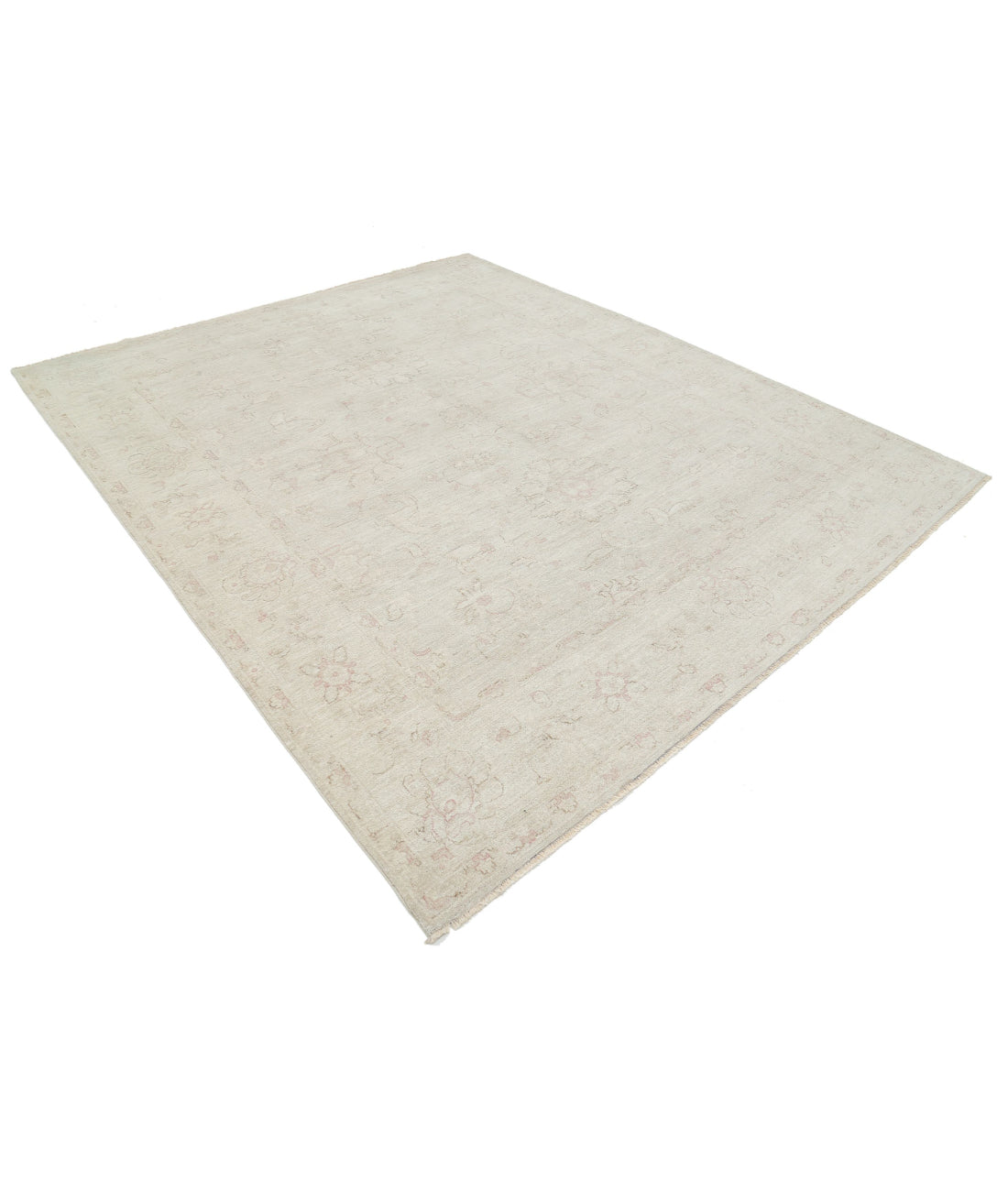 Hand Knotted Serenity Wool Rug - 8'0'' x 9'5'' 8'0'' x 9'5'' (240 X 283) / Grey / Ivory